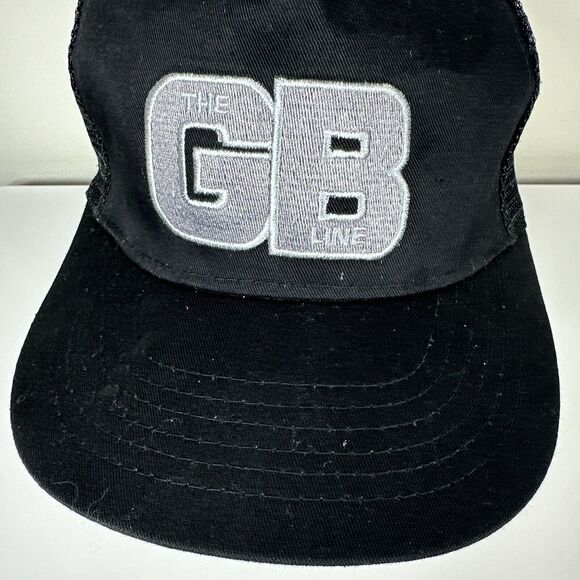 The GB Line Hat Black Gray Snapback Mesh Trucker Baseball Cap Designer Award - Picture 7 of 13